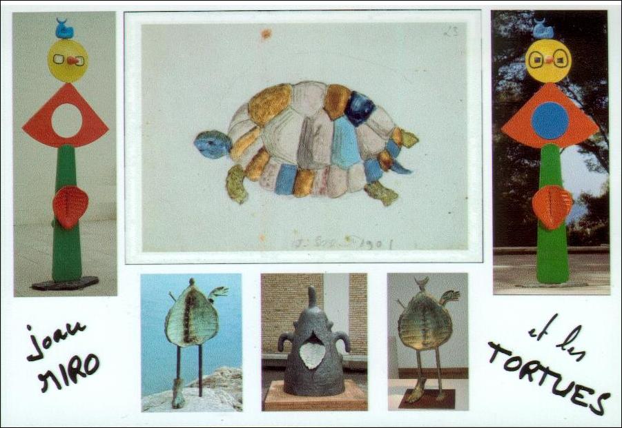 Art contemporain avec tortue