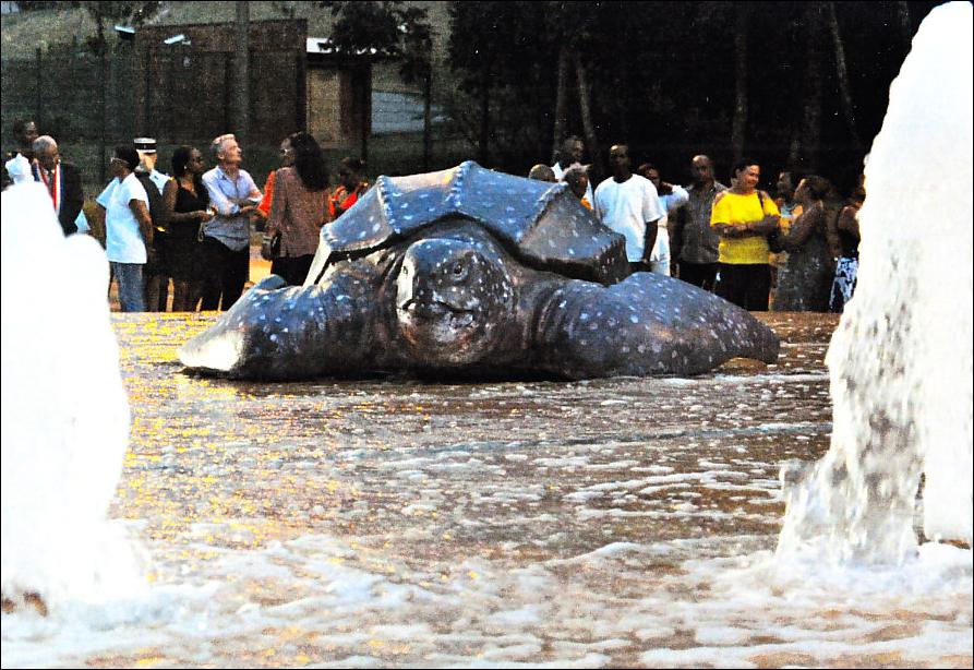 Fontaines avec tortues.