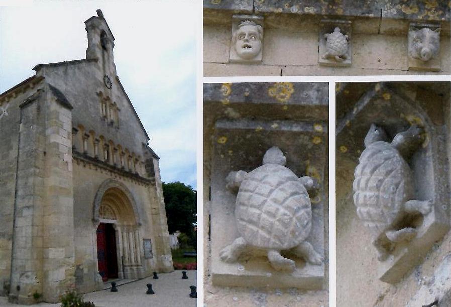 Monuments religieux de France avec tortues.