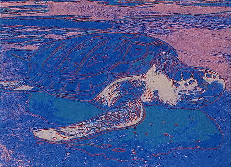 Art contemporain avec tortue