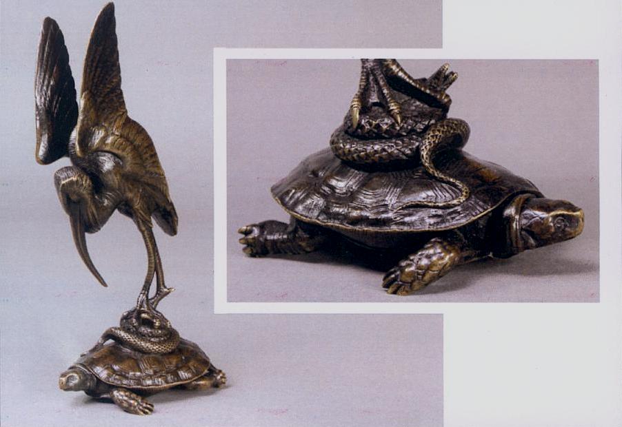 Sculptures avec tortues