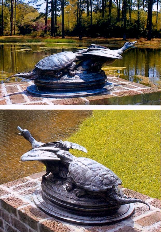 Sculptures avec tortues