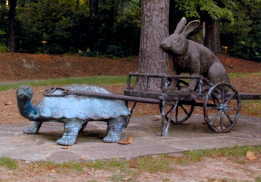 Sculptures avec tortues