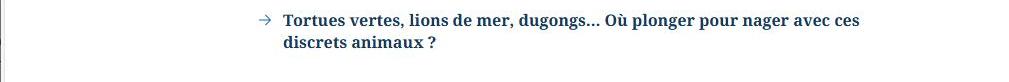 Lien vers article Le Figaro : Tortues vertes, lions de mer, dugongs... Où plonger pour nager avec ces discrets animaux.